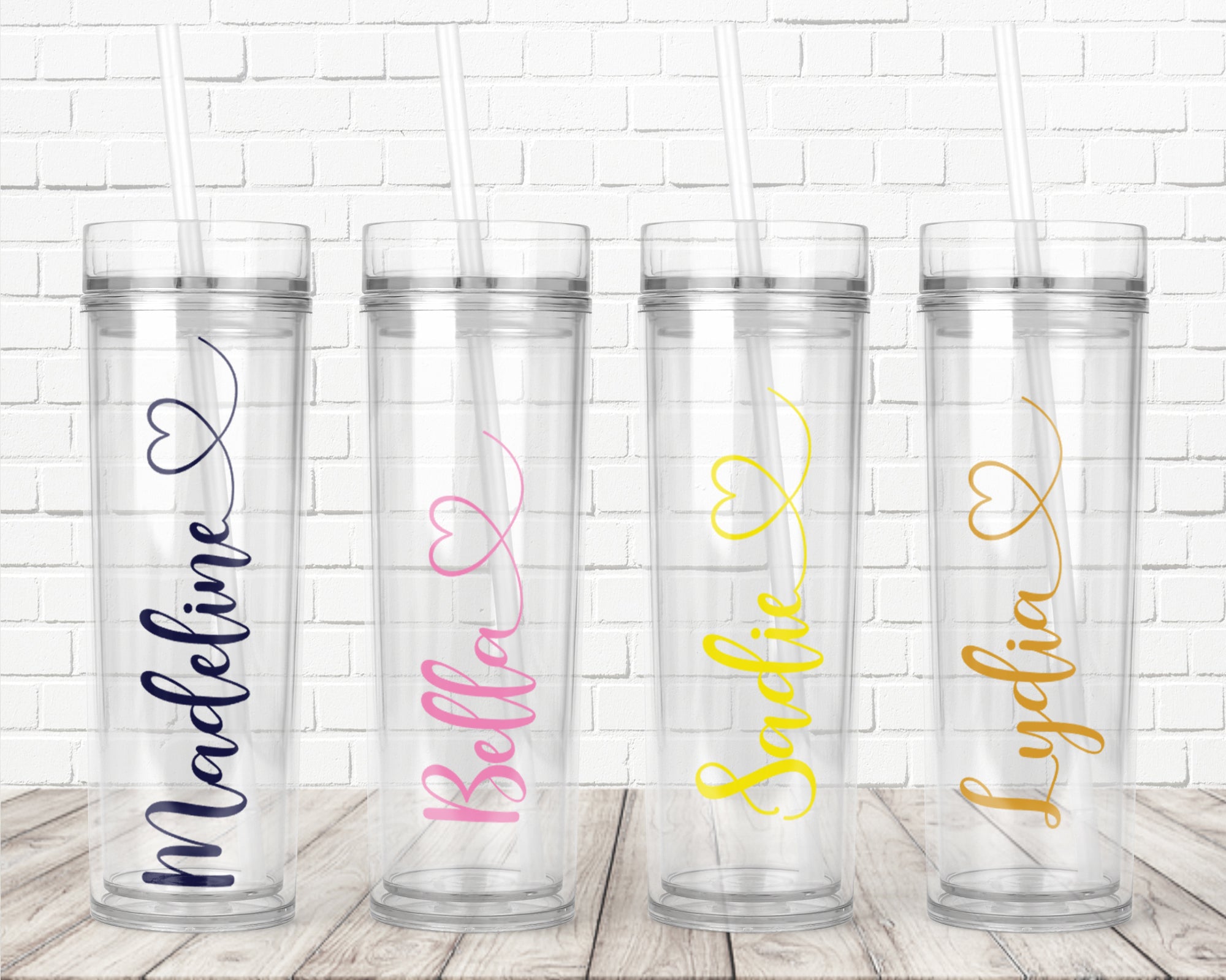 Personalized Acrylic Tumbler, 30 oz Skinny Tumbler with Straw, Persona –  The Blessed Honey Co.